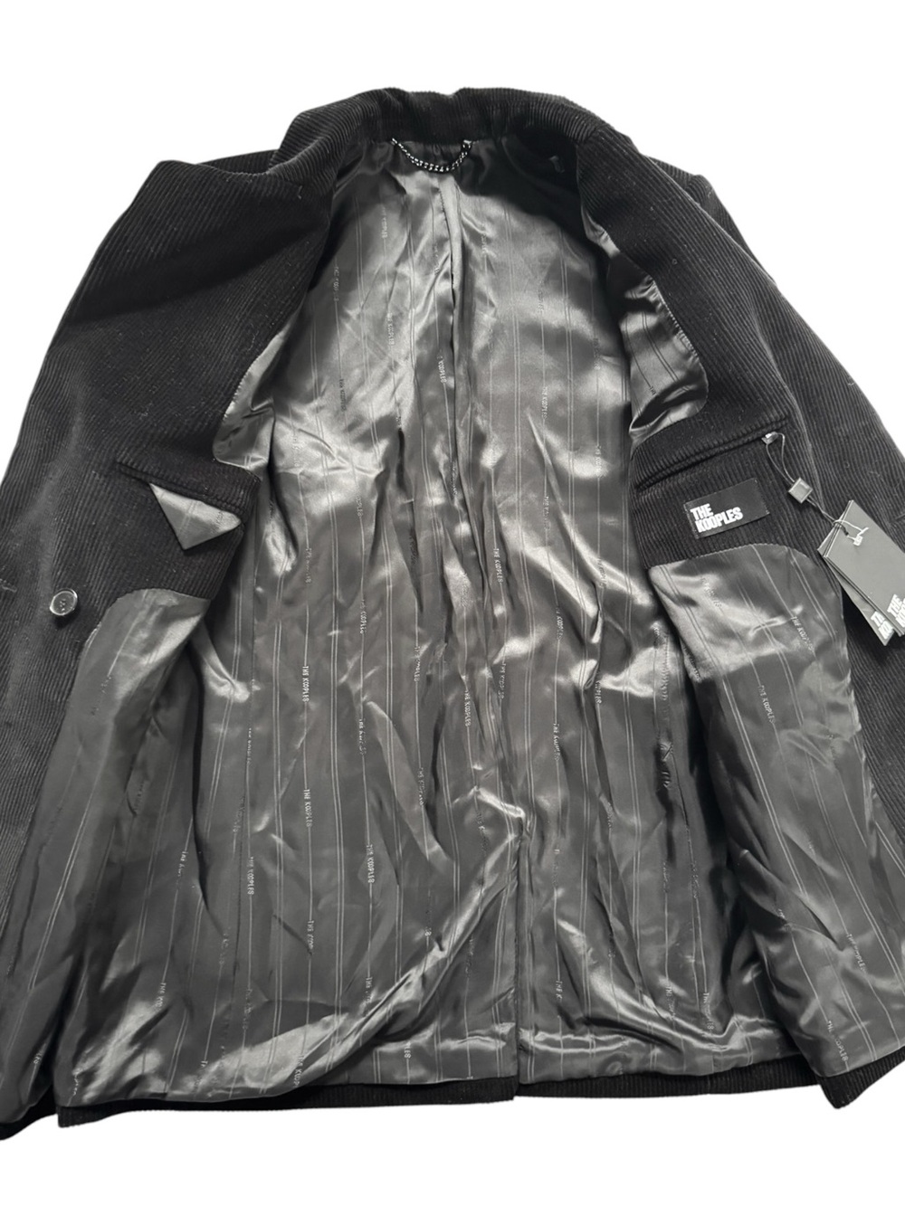 The Kooples Black Italian Corduroy Double-Breasted Blazer NWT EU 38, US 6 - Picture 6 of 12